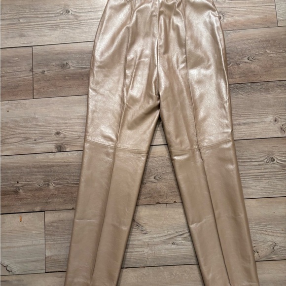 Escada Margaretha Ley Vintage NWT High Waisted 100% Lamb Leather Pants - Picture 5 of 9